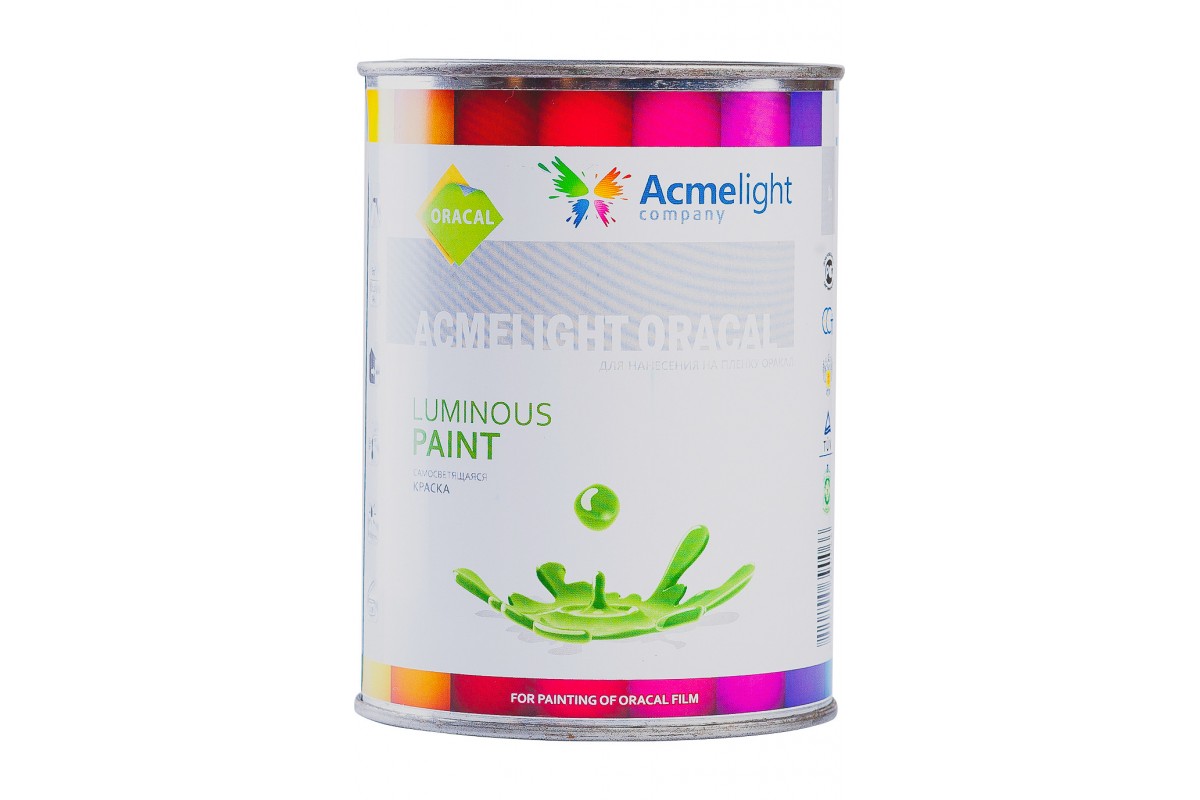 

Краска светящаяся, для печати на пленке оракал AcmeLight Oracal классическая с зеленым свечением 1 л