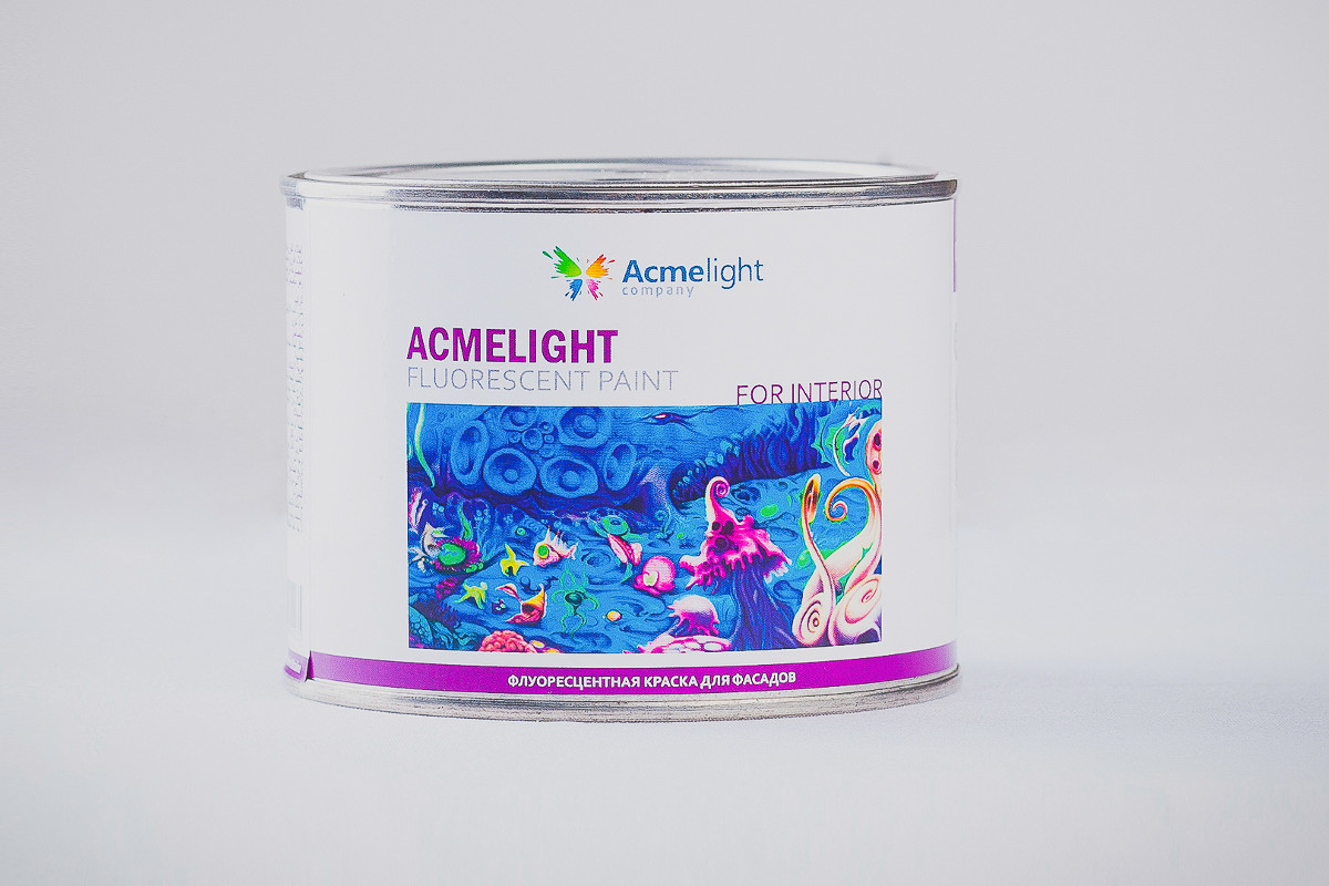 

Флуоресцентная краска для интерьера Acmelight Fluorescent paint for Interior синяя 0,5 л