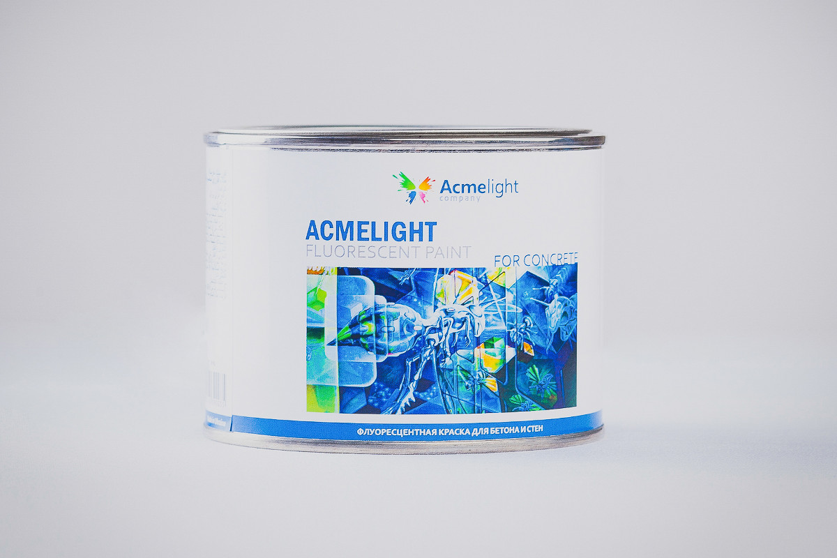 

Флуоресцентная краска по бетону Acmelight Fluorescent paint for Concrete желтая 0,5 л