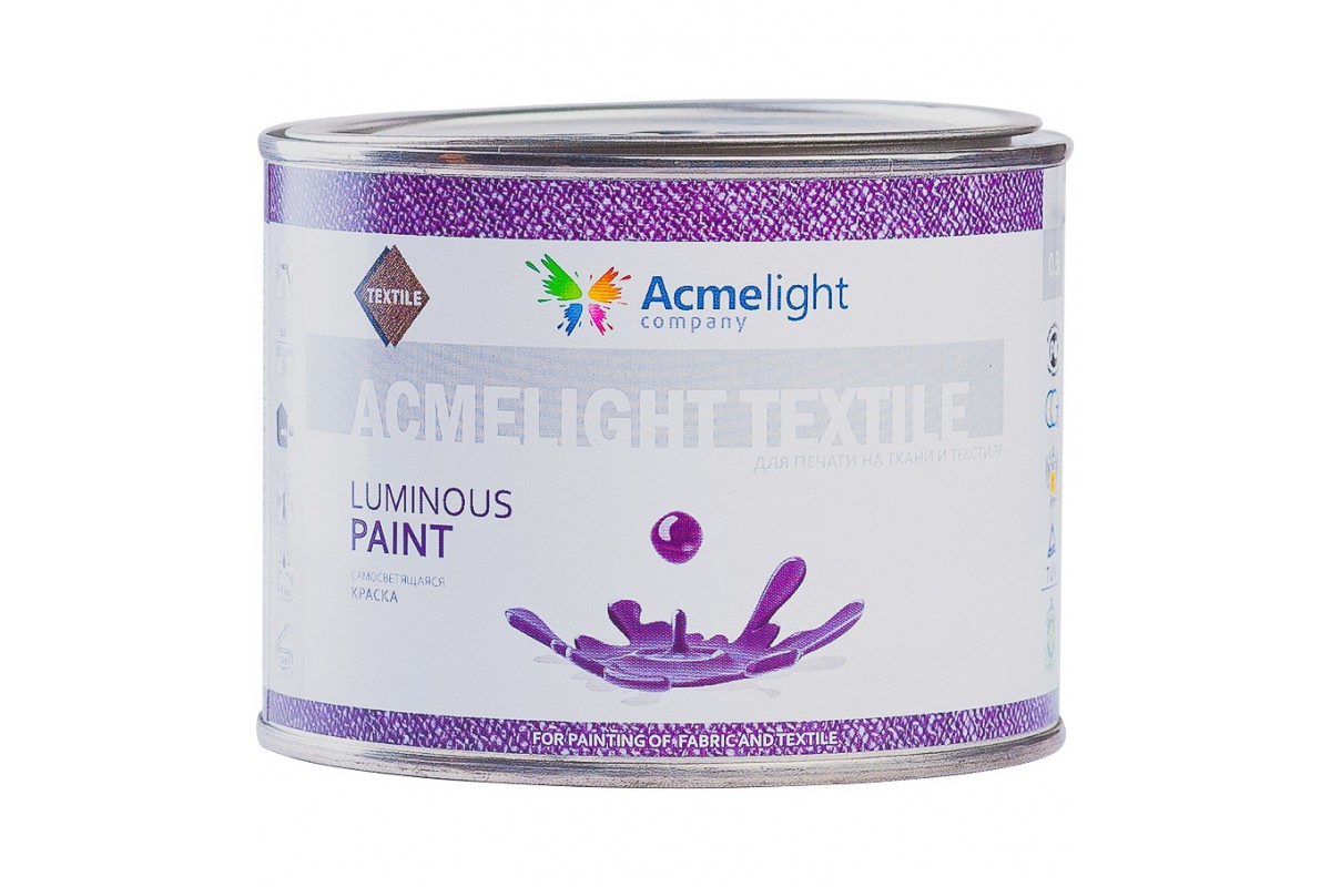 

Краска светящаяся, для тканей AcmeLight Textile классическая с синим свечением 0,5 л