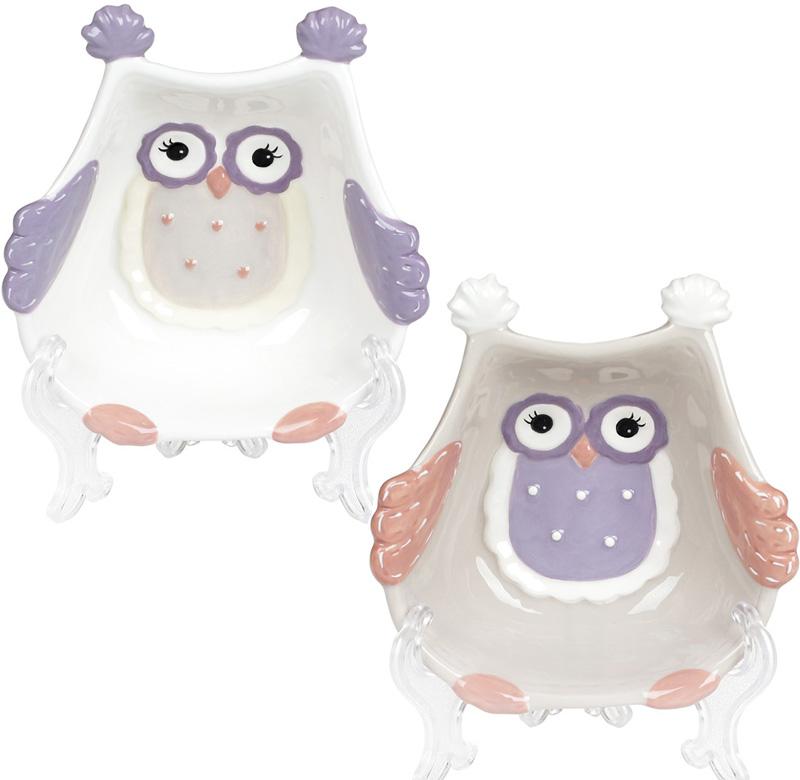 

Набор 6 блюд Bona Owl Family 150 мл 13.7 х 12.7 х 4.3 см керамические фигурные бело-фиолетовые (BD-834-829)