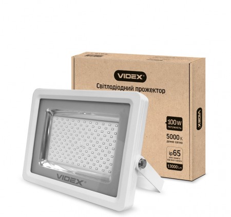 

LED прожектор VIDEX PREMIUM 100W 5000K 220V White (145153)