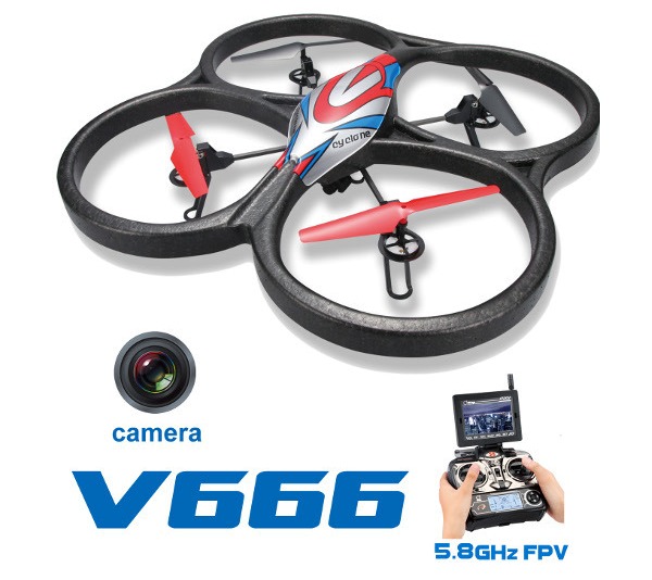 

Квадрокоптер с камерой WL Toys V666 Cyclone с FPV системой 5.8ГГц (146005)