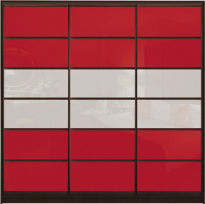 

Шкаф купе Luxe Studio Стандарт-1 Цветной комбинированный фасад-4 2400x2100x600 трехдверный