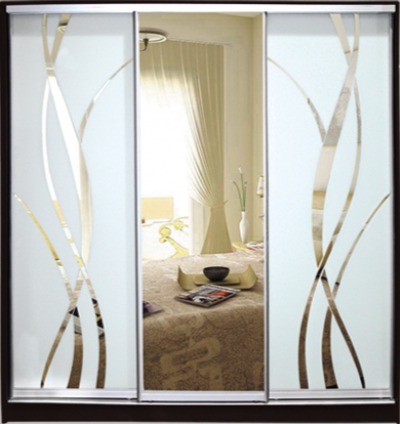 

Шкаф купе Luxe Studio Стандарт-1 Зеркало с Пескоструем-11 2100x2100x600 трехдверный