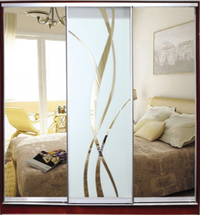 

Шкаф купе Luxe Studio Стандарт-1 Зеркало с Пескоструем-9 2300x2400x600 трехдверный