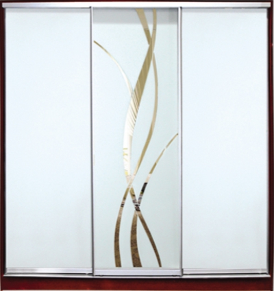 

Шкаф купе Luxe Studio Стандарт-1 Зеркало с Пескоструем-1 2400x2300x600 трехдверный