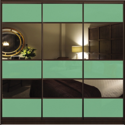 

Шкаф купе Luxe Studio Стандарт-1 Цветной комбинированный фасад-6 2300x2400x600 трехдверный