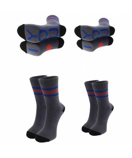

Подарочный набор носков для влюбленых пар TwoGrey от MK SOCKS Серый W-1000