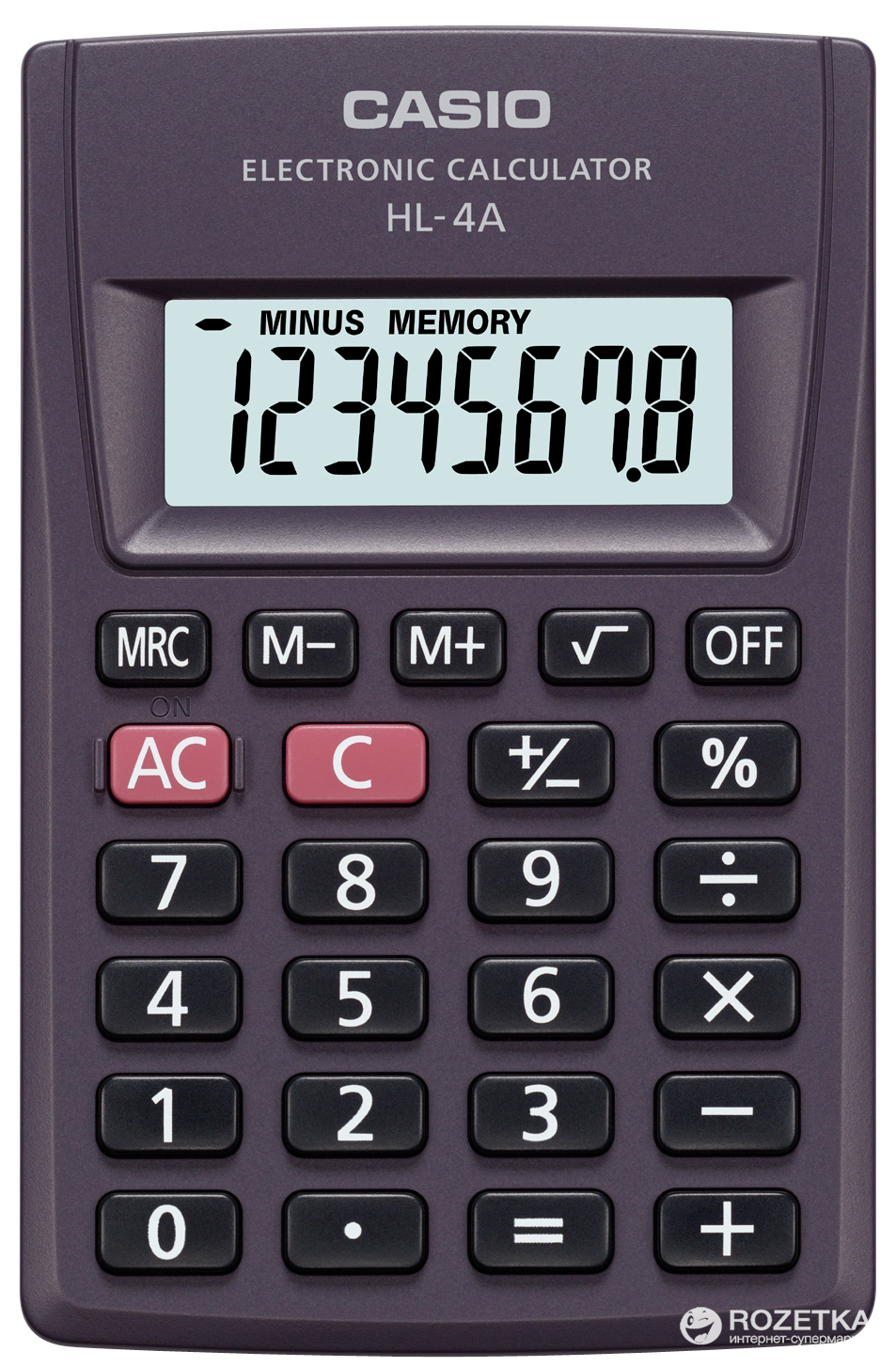 

Калькулятор Casio 8 разрядный 56х87х8.6 (HL-4A-S-EP)