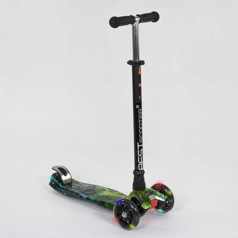 

Самокат 25462 maxi Best Scooter черный с зеленым