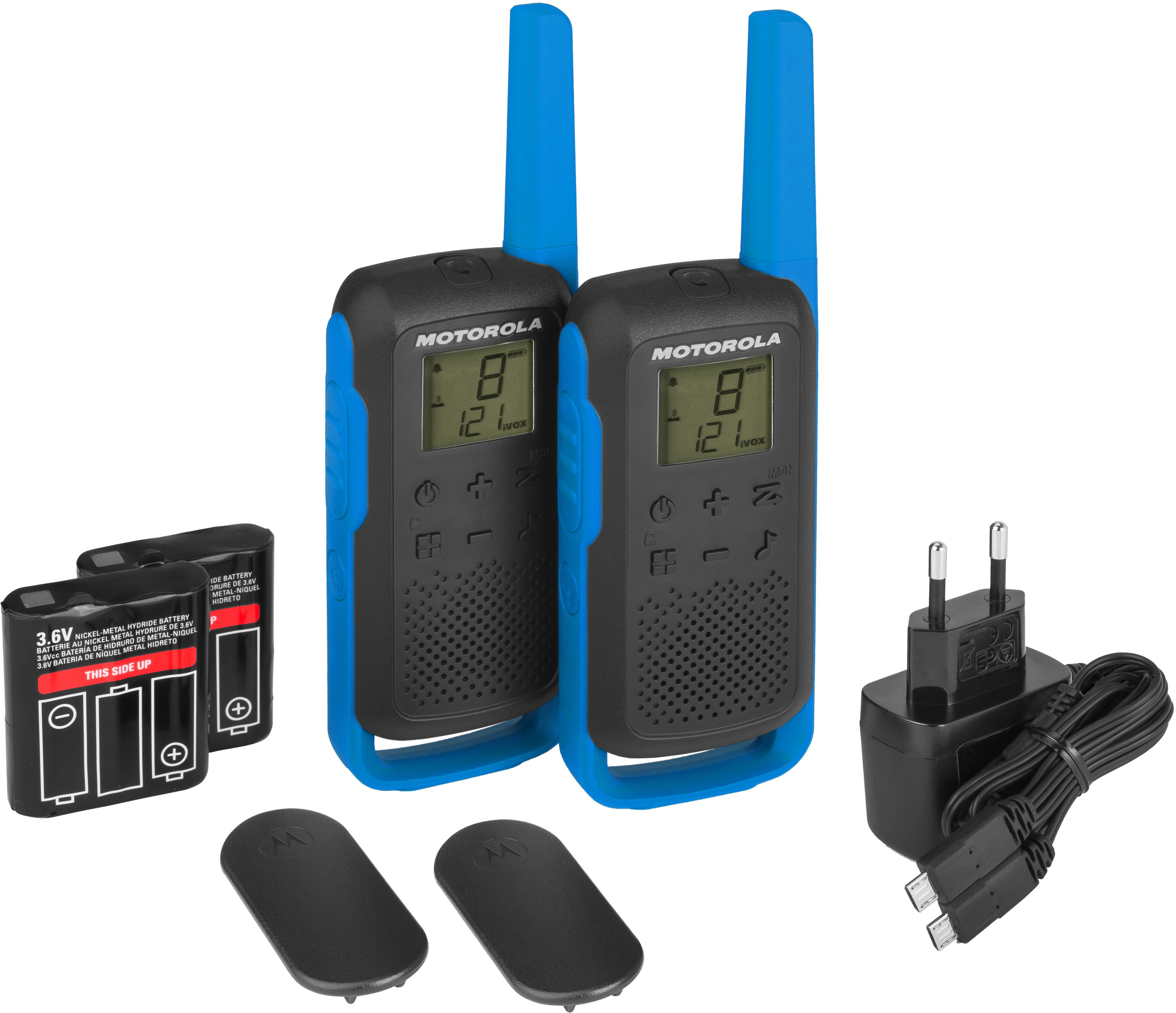 

Рация Motorola Talkabout T62 Twin Pack&ChgrWE Blue (B6P00811LDRMAW)