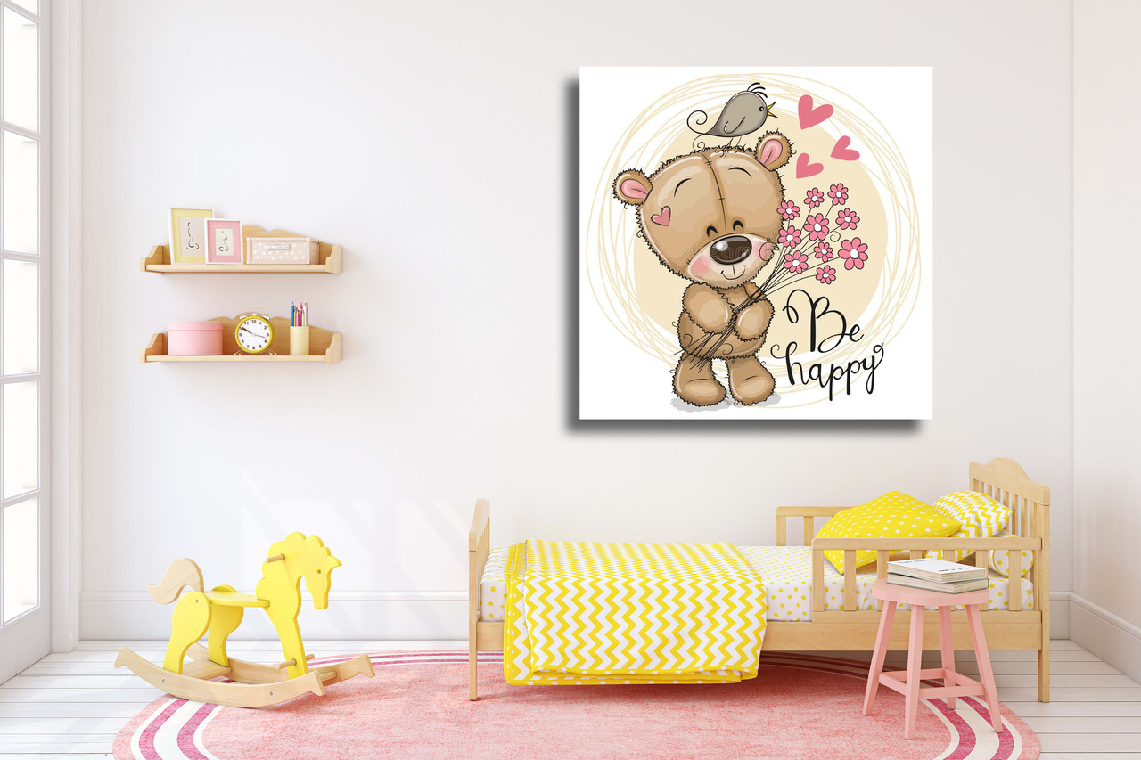 

Картина в детскую на холсте Плюшевый мишка By happy 100х100