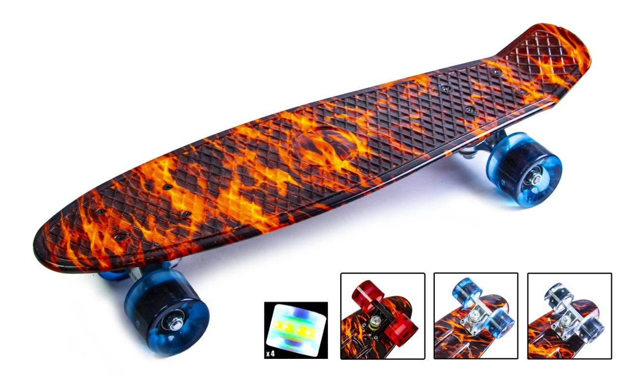 

Penny Board "Fire" Светящиеся колеса