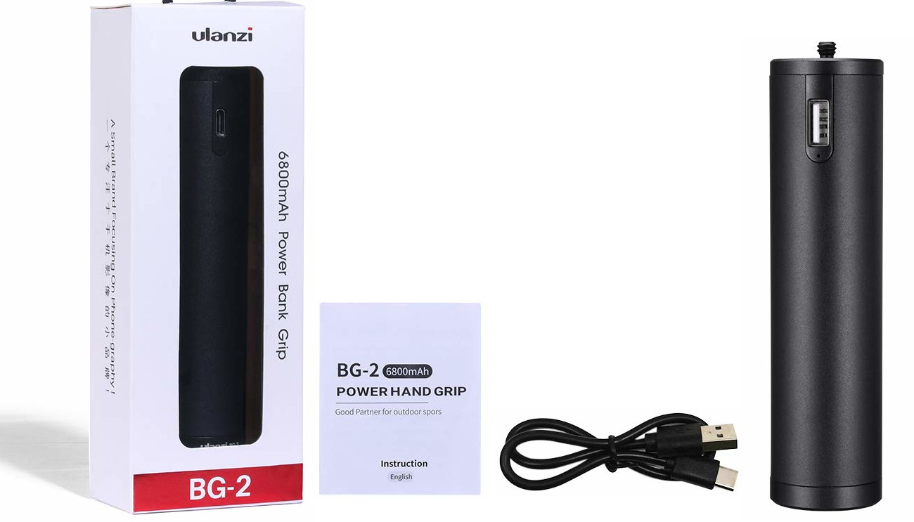 

Портативная батарея 6800 mAh Ручка повербанк Ulanzi BG-2 BLACK