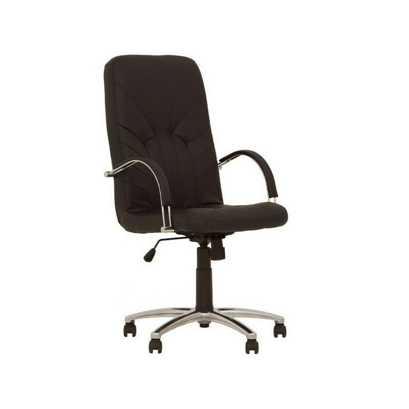 

Кресло офисное для кабинета MANAGER steel CHR68 с механизмом Tilt, хромированная база, подлокотники с обитыми накладками, обивка экокожа ECO 31 Новый Стиль цвет Коричневый
