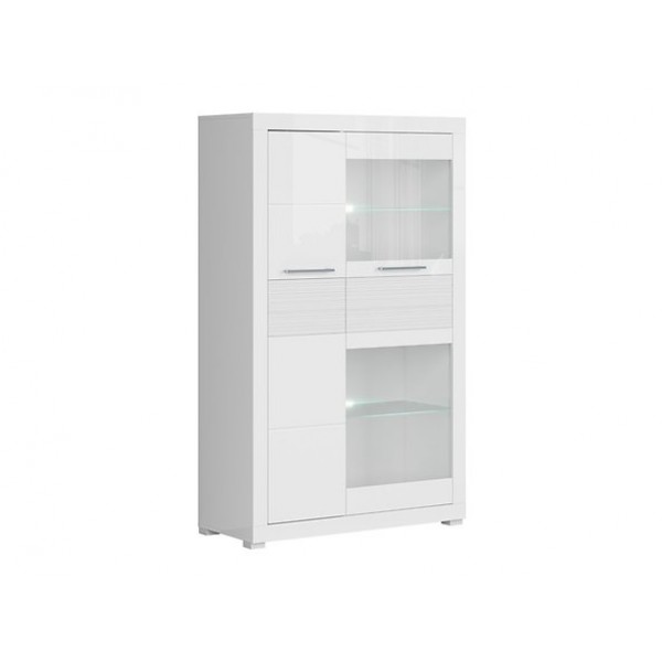

Шкаф сервант для посуды в гостиную REG1D1W из ЛДСП Flames BRW Польша