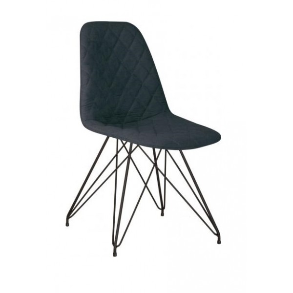 

Обеденный стул кухонный LIYA LF black каркас - металл цвет Черный, обивка - ткань Soro-95 цвет Темно-серый Новый Стиль