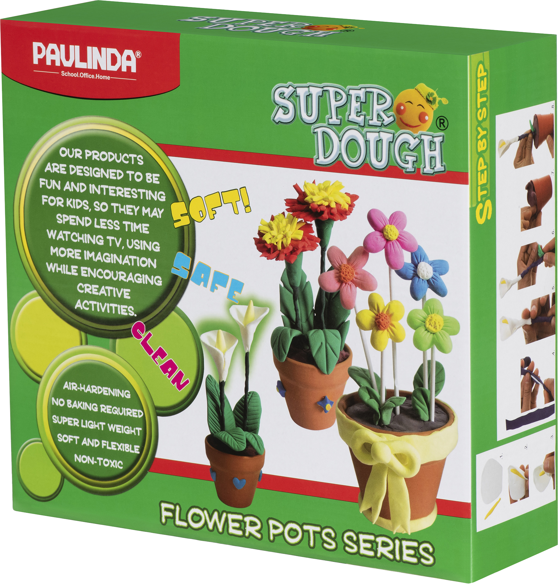 

Масса для лепки Paulinda Super Dough Цветы в горшочках (PL-081142)