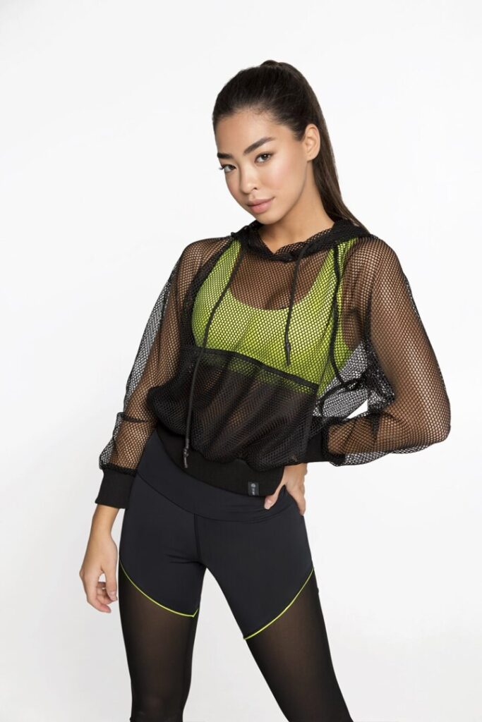 

Женская спортивная сетка - худи Designed for Fitness Mesh Nero M/L