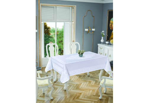 

Скатерть Tropik home Damask White 5698-8 Белый