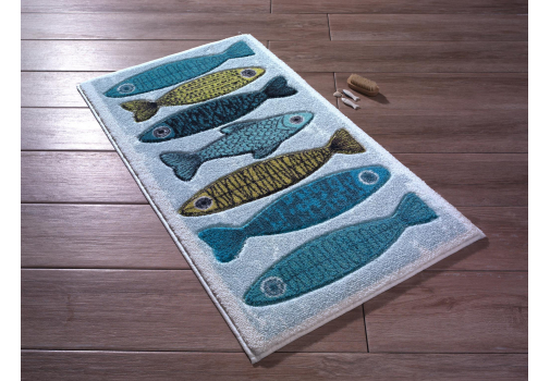 

Коврик для ванной Confetti Fishy Mavi 50*57 Синий