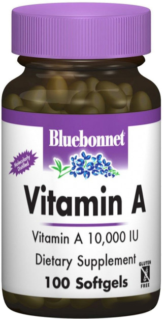 

Витамины Bluebonnet Nutrition А 10000IU 100 желатиновых капсул (743715002982)