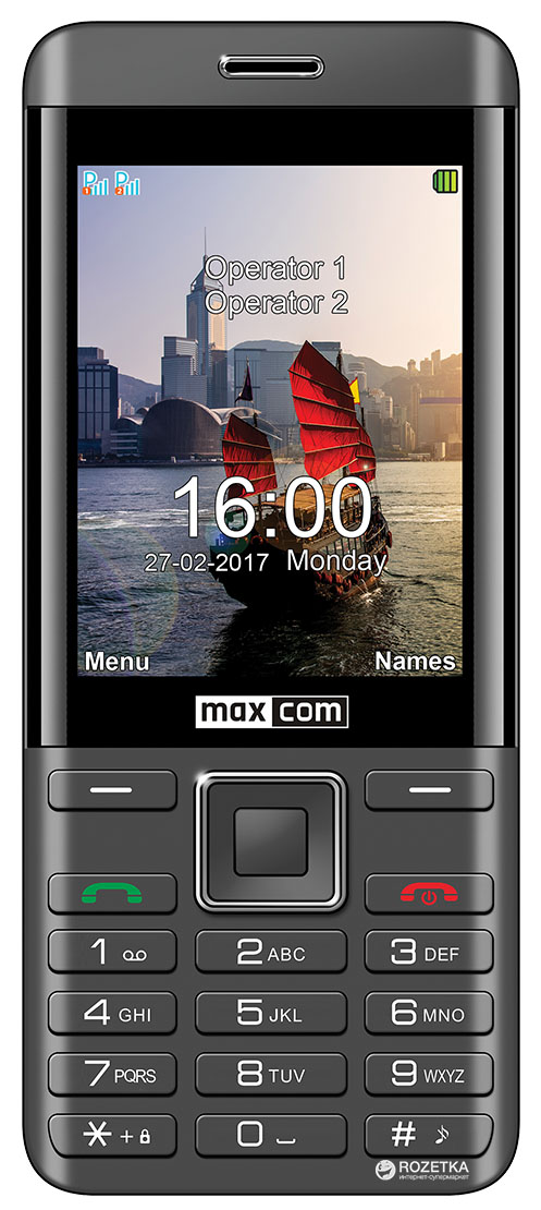 

Мобильный телефон Maxcom MM236 Black-Silver