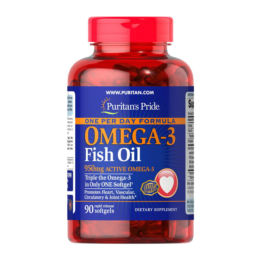 

Комплекс незаменимых жирных кислот Puritan's Pride Omega 3 One Per Day Formula 90 капсул (333621)