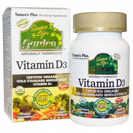 

Витаминын D3 Natures Plus Source of Life Garden Vitamin D3 5000IU 60 капсул (333386)