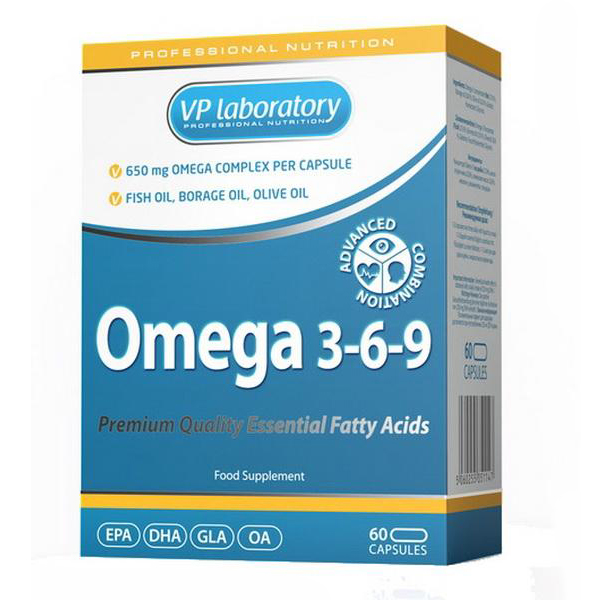 

Комплекс незаменимых жирных кислот VPLab Omega 3-6-9 60 капсул (333130)