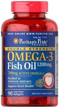 

Комплекс незаменимых жирных кислот Puritan's Pride Omega 3 Fish Oil 1200 mg 90 капсул (333623)