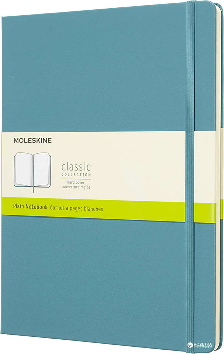 

Записная книга Moleskine Classic 19 x 25 см 192 страницы без линовки Океанский синий (8058341716083)