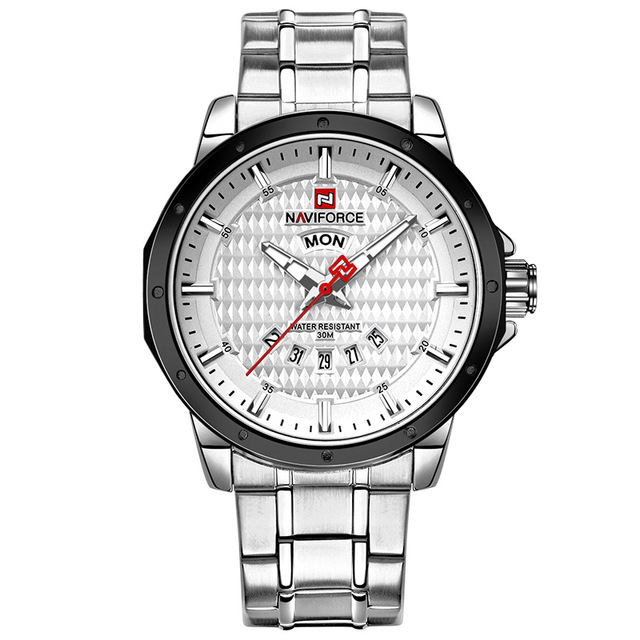 

Мужские часы Naviforce Luxury Silver White