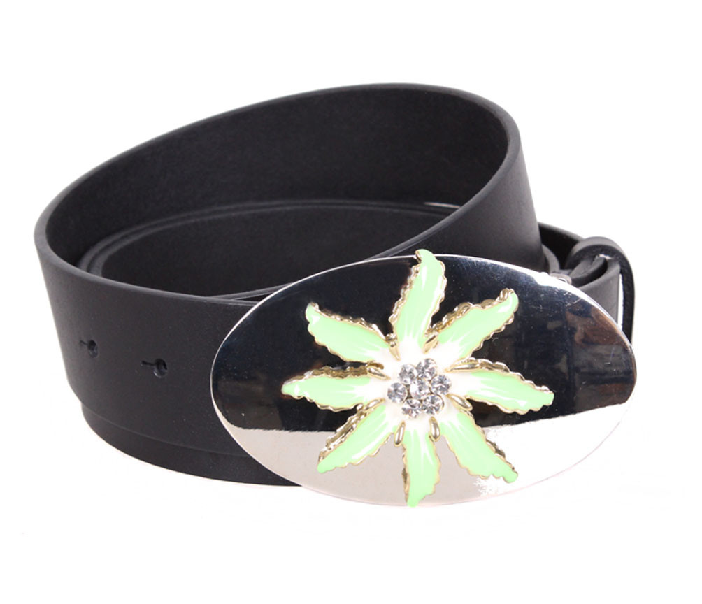 

Женский кожаный ремень Dovhani QS2203-29 115-125 см Черный