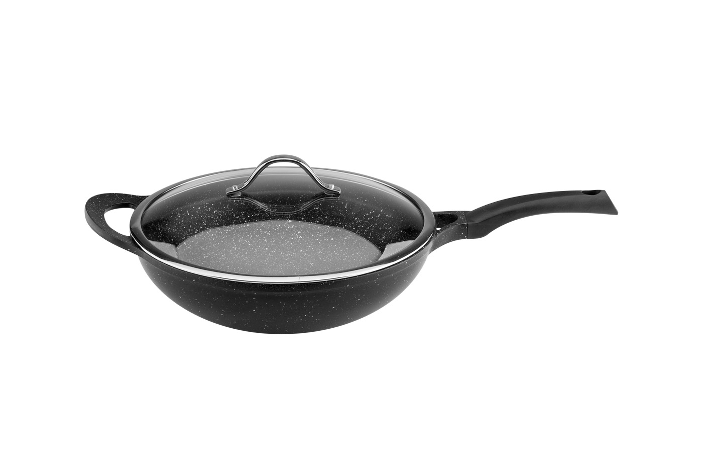 

Сковорода wok с крышкой VINZER Premium Granite Induction Line dia-32 см [89456]