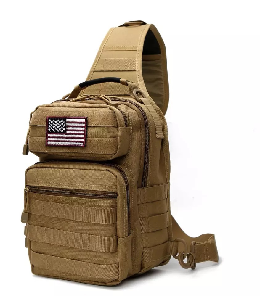 

Большая нагрудная сумка FOXTACTICAL D14(песок)