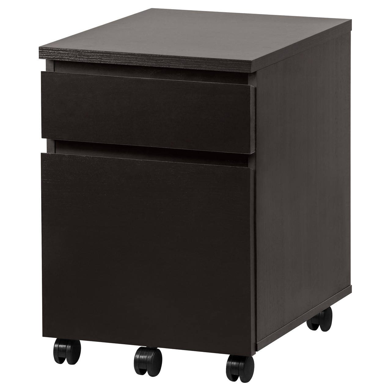 

Комод на колесиках IKEA MALM черно-коричневый 303.406.49