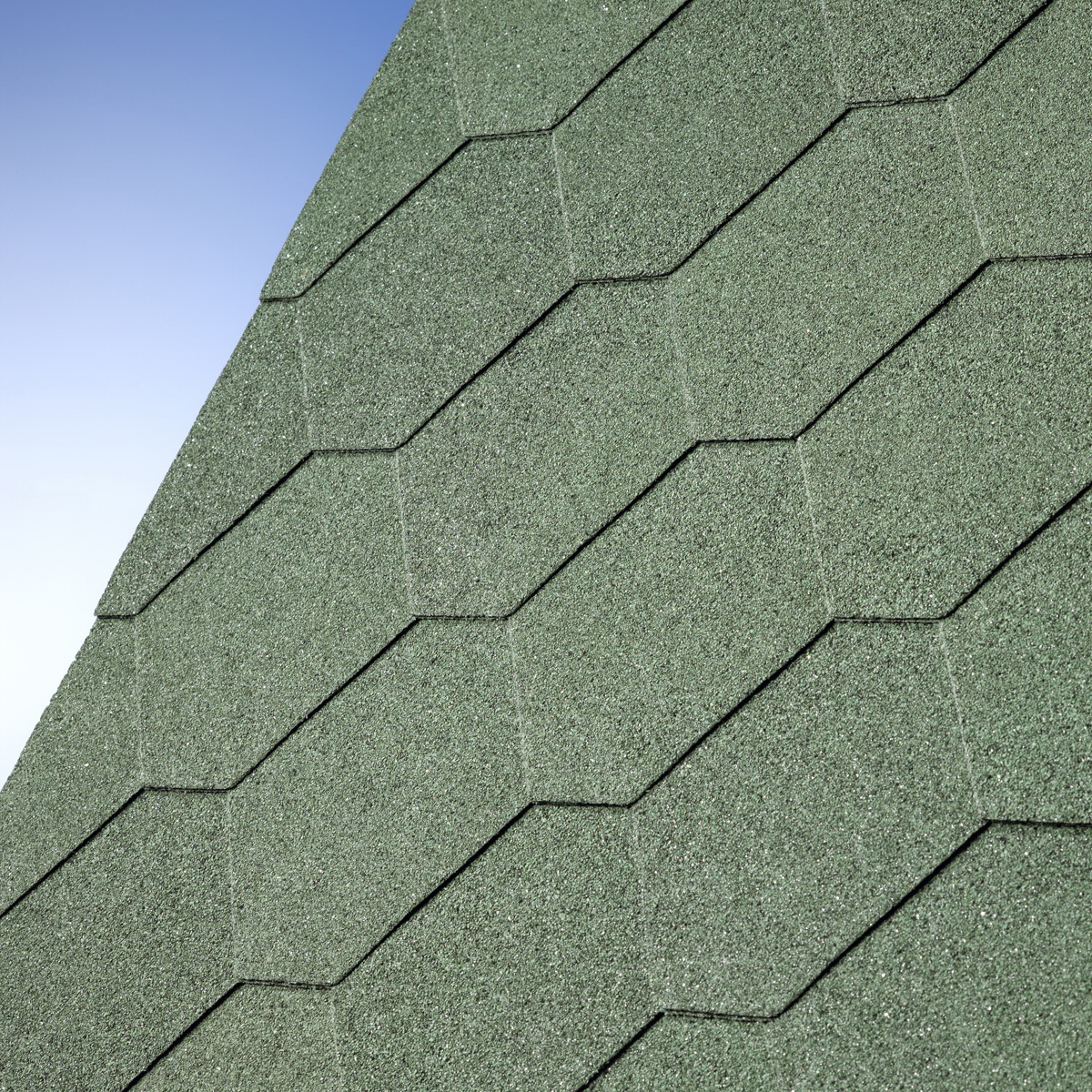 

Битумная черепица Number One Hex Tile Green (Зеленая плитка)