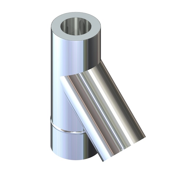

Тройник Фабрика ZIG 45 для дымохода 150/220 н/оц 0,6 мм