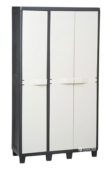

Пластиковый шкаф Toomax Factory S 3 двери Черно-белый
