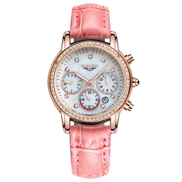 

Часы Guanqin Gold-White-Coral GQ15001 CL