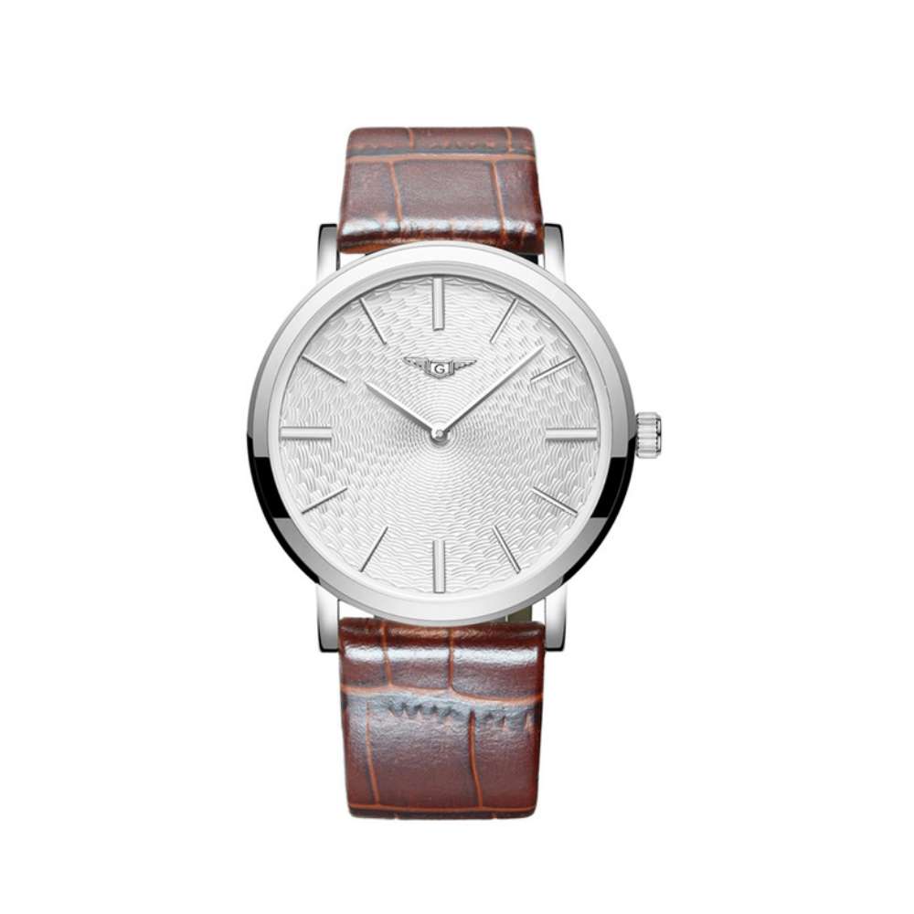 

Часы Guanqin Silver-Silver-Brown GS19026 CL