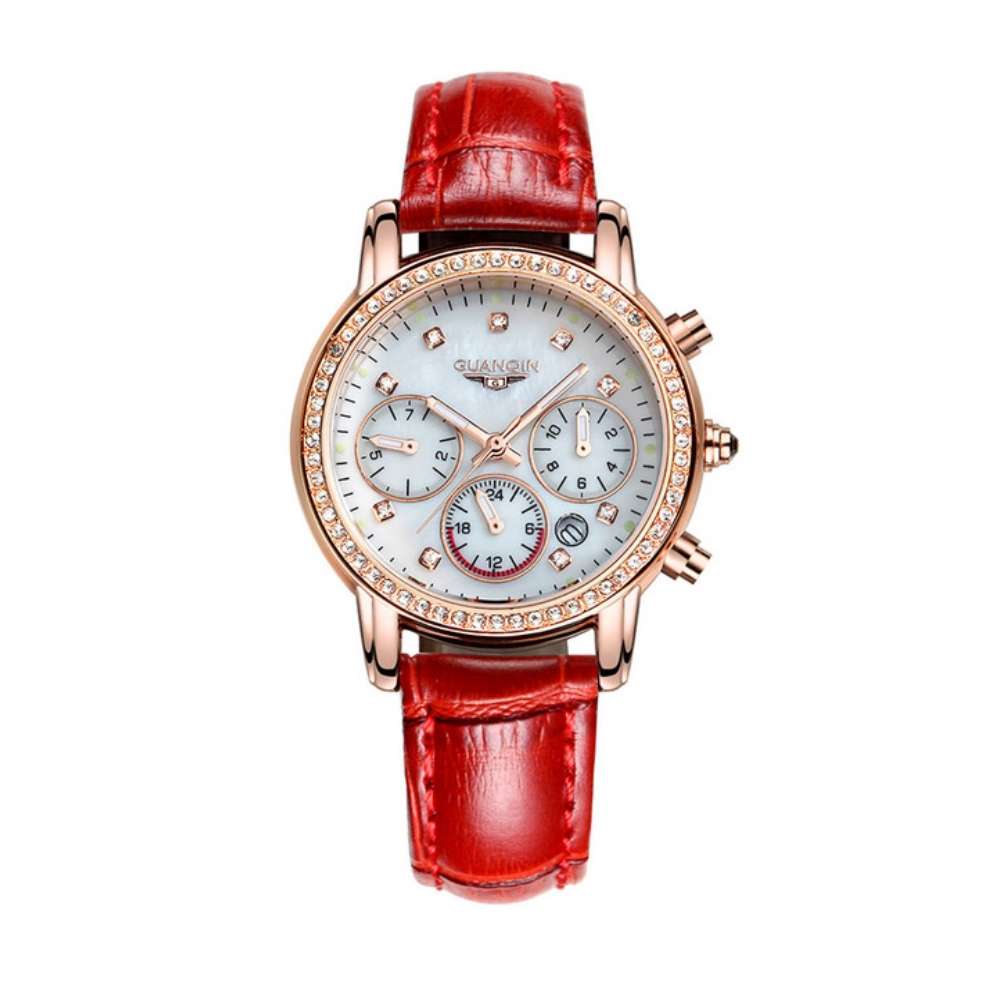 

Часы Guanqin Gold-White-Red GQ15001 CL
