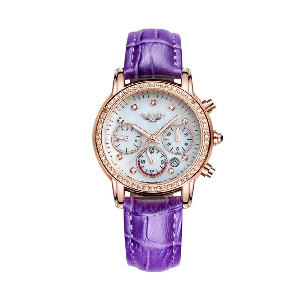 

Часы Guanqin Gold-White-Purple GQ15001 CL