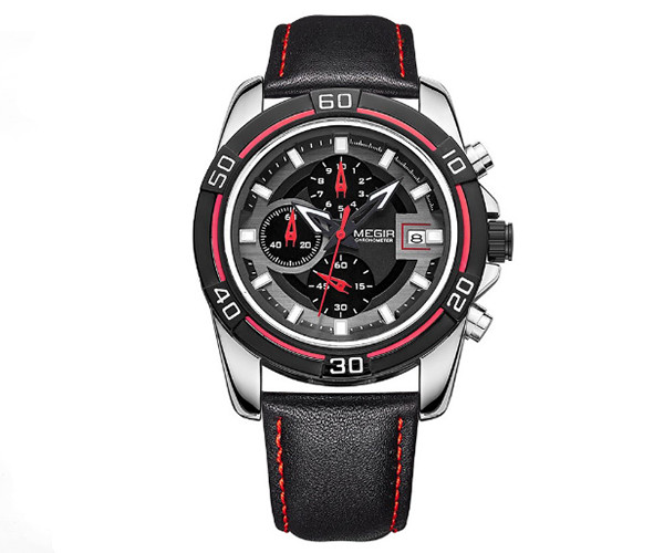 

Мужские часы Megir 2023 black-red