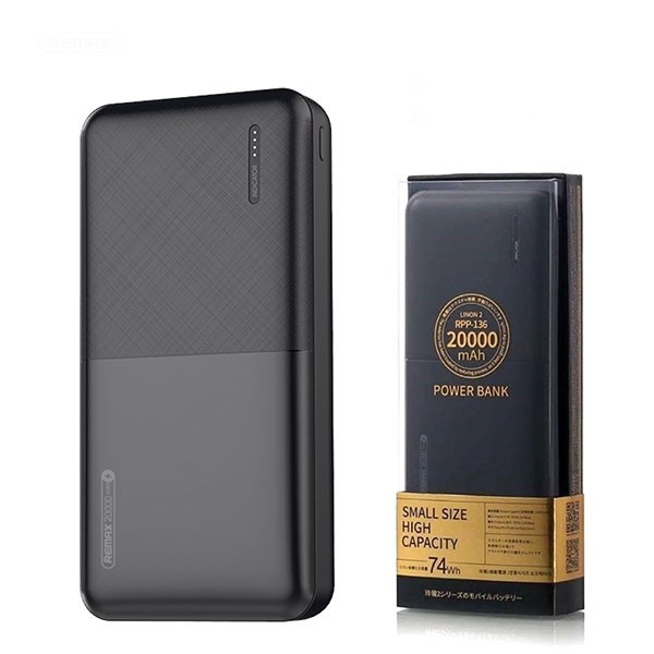 

Портативная батарея 20000 mAh Linon Remax RPP-136-Black