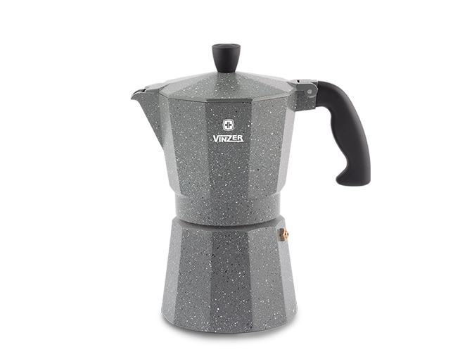 

Кофеварка гейзерная VINZER Moka Granito, 9 чашек [89399]