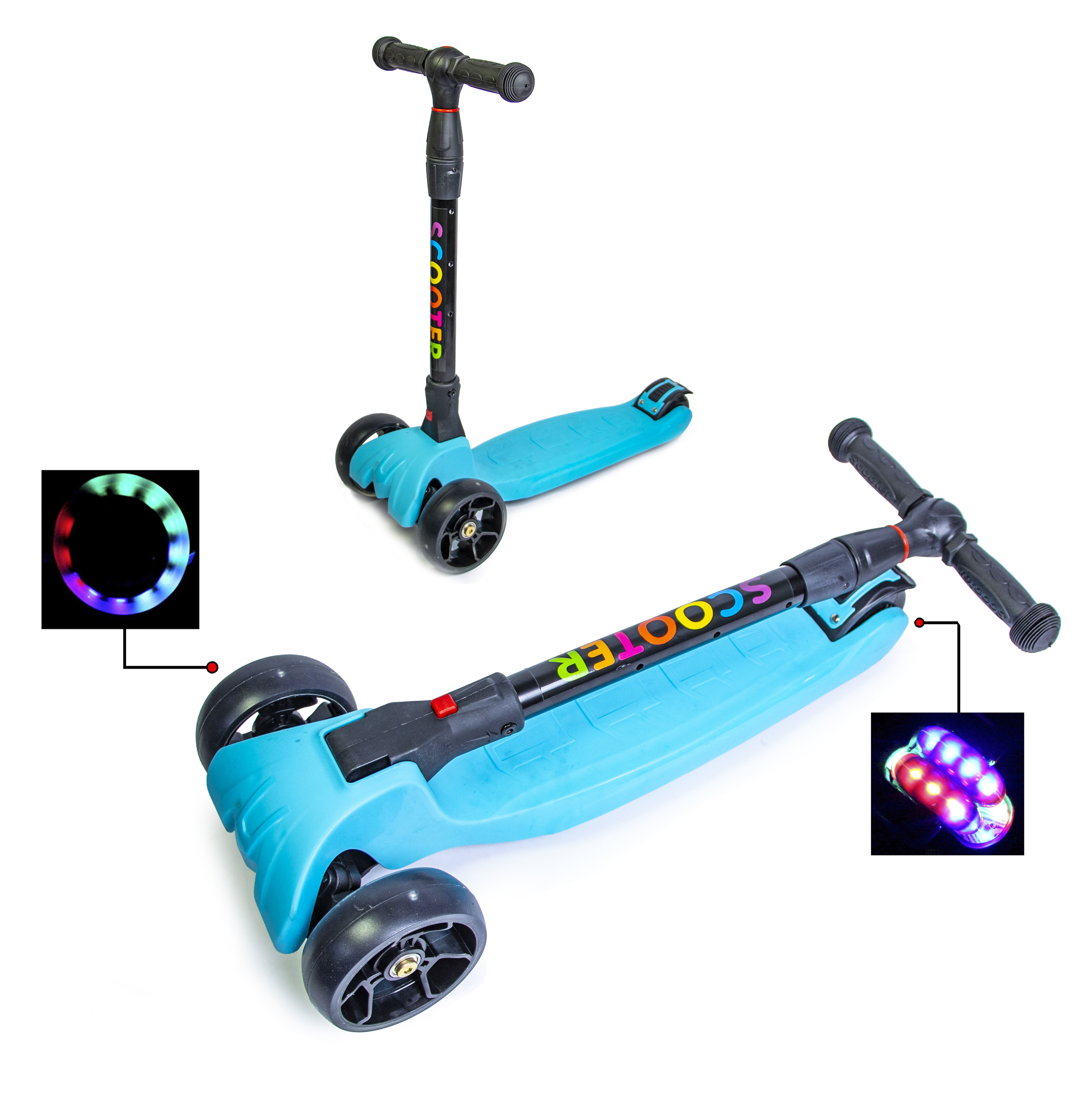 

Детский самокат Scale Sports Бирюзовый 000050122