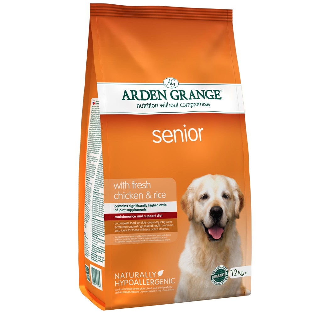 

Сухой корм Arden Grange Adult Dog Senior для собак преклонного возраста со свежей курицей и рисом 12 кг (AG607346)